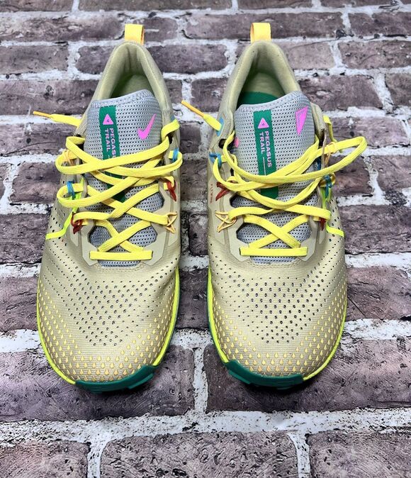 Nike React Pegasus Trail 4 Mens 11.5 Team Gold Volt Running Shoes Hiking Summer